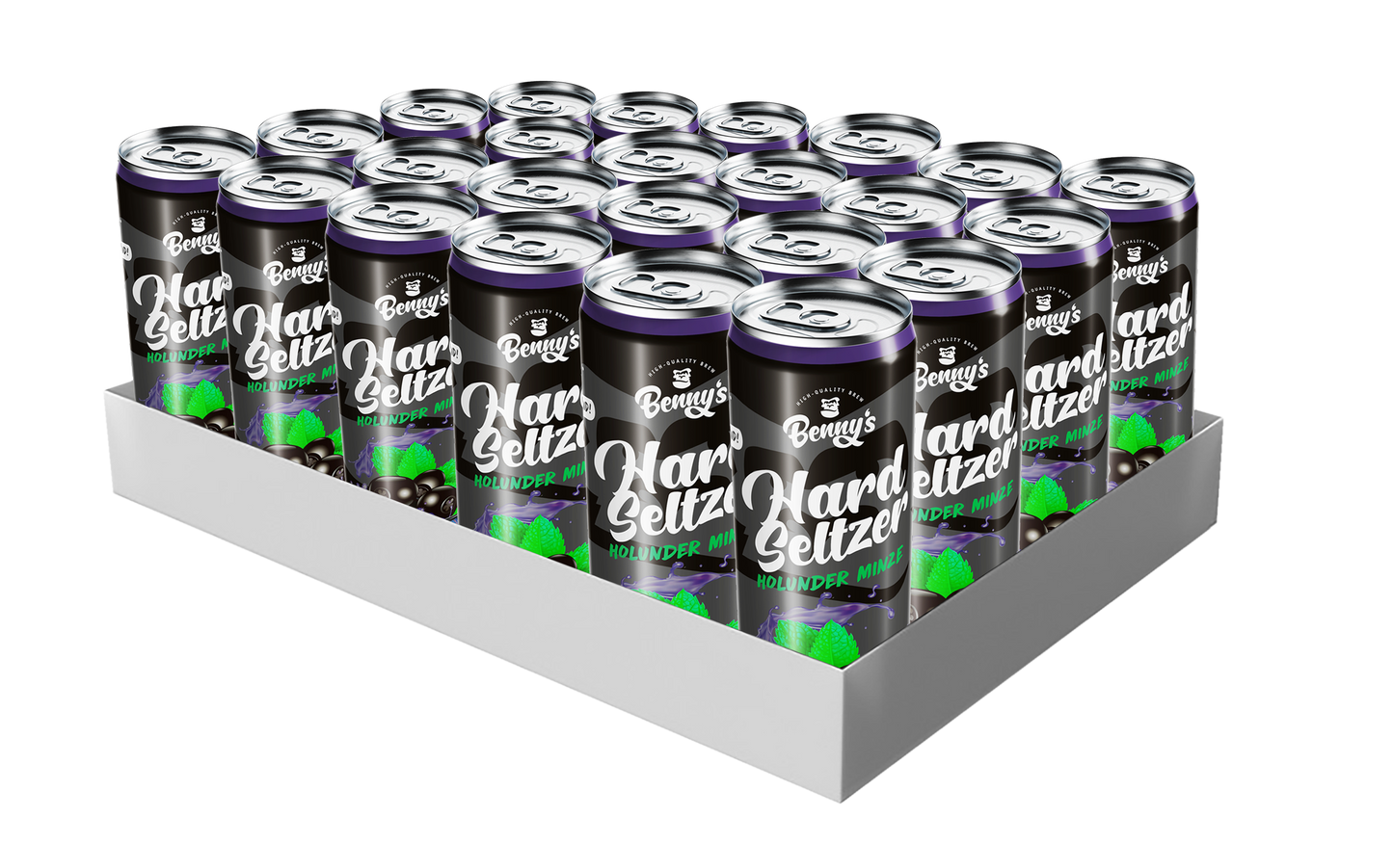 Benny`s Hard Seltzer Holunder Minze*50% RABATT WEGEN ÜBERSCHREITUNG DES MHD ABER VOLL IM GECHMACK - KÜHL UND GUT GELAGERT!