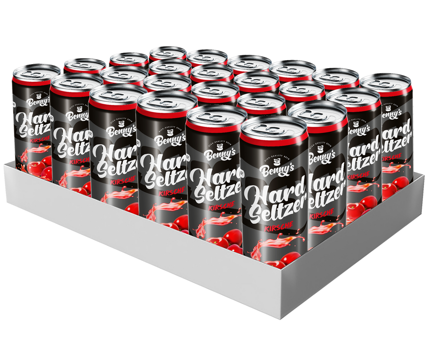 Benny`s Hard Seltzer Kirsche*50% RABATT WEGEN ÜBERSCHREITUNG DES MHD ABER VOLL IM GECHMACK - KÜHL UND GUT GELAGERT!